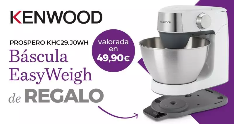 Por la compra de un robot de cocina llévate una báscula de cocina Kenwood de regalo