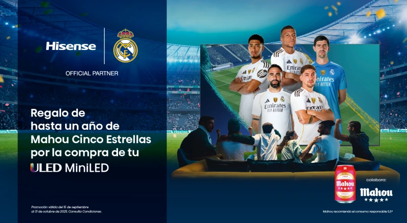 Regalo de hasta un año de Mahou Cinco Estrellas por la compra de tu ULED Mini LED