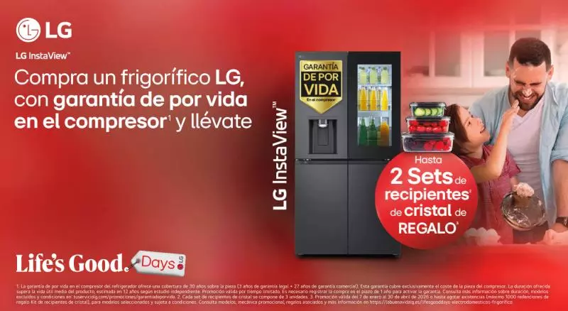 Compra un Frigo LG y llévate hasta dos kits de recipientes de cristal