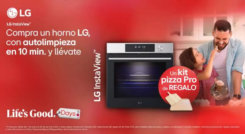 Compra un horno LG y llévate un Kit Pizza Pro