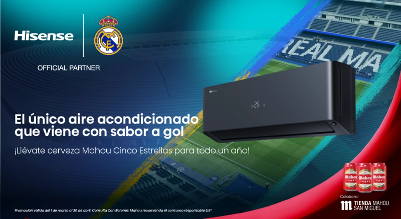 Compra un aire acondicionado Hisense y llévate hasta 1 año de cerveza Mahou