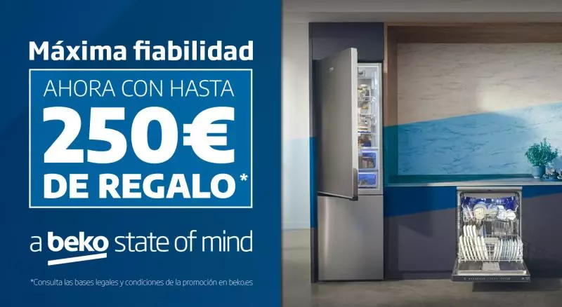 Compra un electrodoméstico Beko y llévate una tarjeta digital de hasta 250€