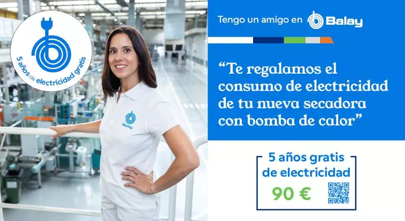 Compra una secadora Balay y llévate 90€ de reembolso
