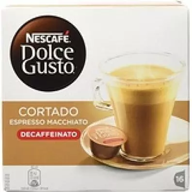 Cápsulas Dolce Gusto CORTADO DESCAFEINADO 16 unidades