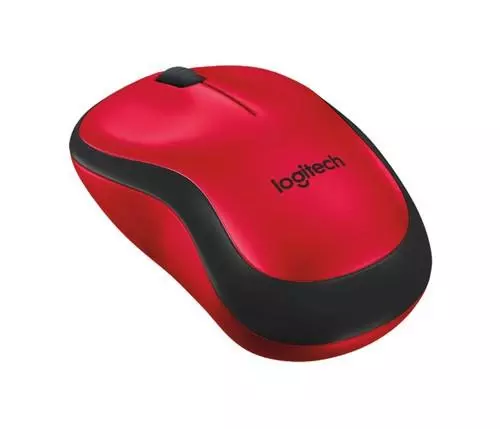 Logitech M220 Silent RF inalámbrico Óptico 1000DPI Ambidextro Negro, Rojo ratón