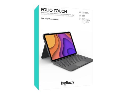 Funda con teclado Logitech Folio Touch QWERTY Español Gris Smart Connector