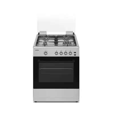 Cocina moderna a gas butano con horno y 5 zonas de cocción en color negro  Infiniton
