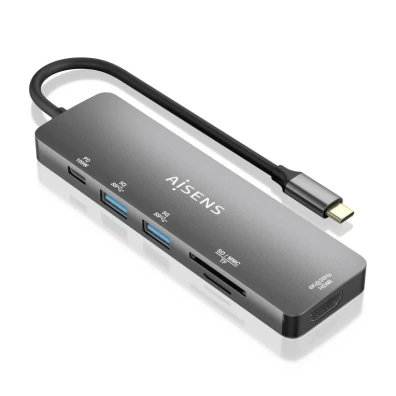 Adaptador Aisens ASUC-6P016-GR 6 en 1