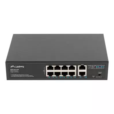 Switch 8 puertos Lanberg RSFE-8P-2GE-120