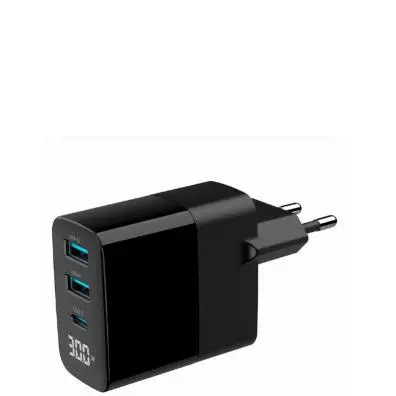 Cargador Gembird TA-UC-PDQC30LCD-BK-02