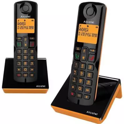 Teléfono inalámbrico Alcatel S280 DUO BLACK+ORANGE