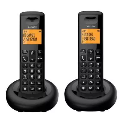 Teléfono inalámbrico Alcatel  E160 DUO EW NEGRO