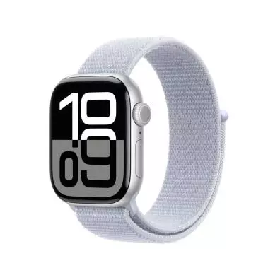 Apple Watch Series 10 (GPS + Cellular) - Caja de aluminio plata 42 mm - Correa Loop deportiva azul nube
