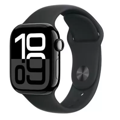 Apple Watch Series 10 (GPS + Cellular) - Caja de aluminio azabache 42 mm - Correa deportiva negra - Talla S/M