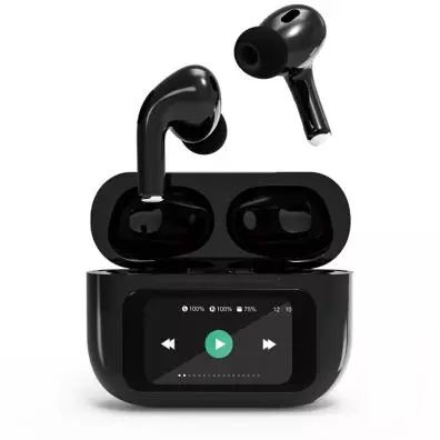 Auriculares Gembird TWS-LCD-ANC-01-BK
