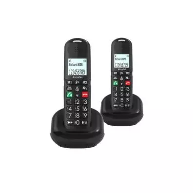 Tléfono fijo Alcatel DECT XL685 DUO EWE NEGRO
