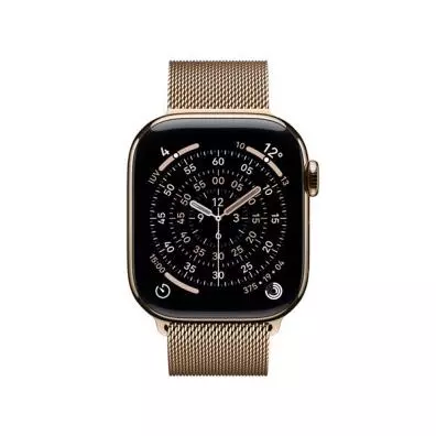 Smartwatch Apple Watch Series 11 GPS + Cellular 42mm Gold Titanium Case with Gold Milanese Loop