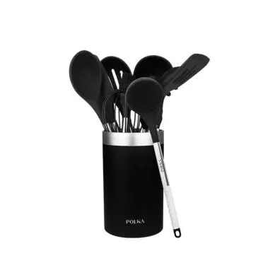 Kit utensilios de cocina POLKA EXCLUSIVE WOOD&ROCK NEGRO