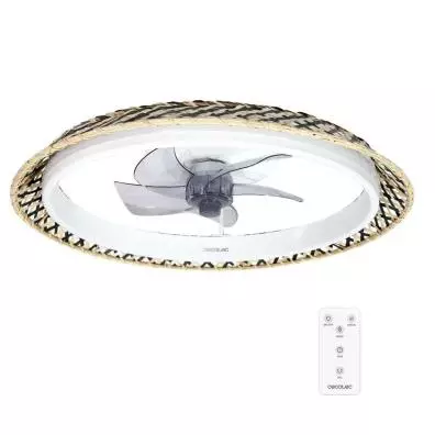 Ventilador de techo Cecotec ENERGYSILENCE LAMPAREO 610 NATURAL DESING