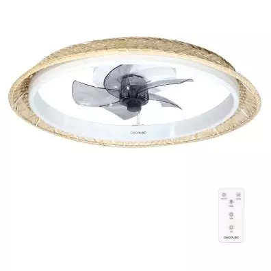 Ventilador de techo Cecotec ENERGYSILENCE LAMPAERO 620 NATURAL DESIGN