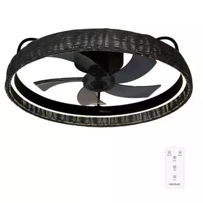 Ventilador de techo Cecotec ENERGYSILENCE LAMP AERO 600 BLACK DESIGN
