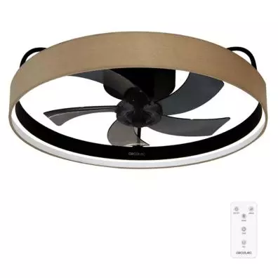 Ventilador de techo Cecotec ENERGYSILENCE LAMPAERO 650 BEIGE DESIGN