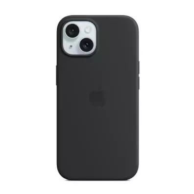 Funda Apple SILICONA CON MAGSAFE IPHONE 15 PLUS NEGRO