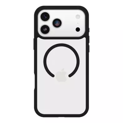 Funda OtterBox REACT SERIES PARA IPHONE 17 PRO MAX TRANSPARENTE / NEGRO
