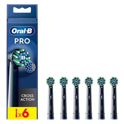 Cabezal de recambio Oral-B PRO CROSS ACTION NEGRO 6 UNDS