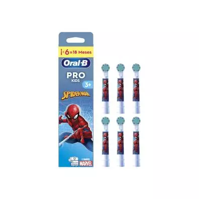 Cabezales de recambio Oral-B PRO KIDS 3+ SPIDERMAN PACK 6