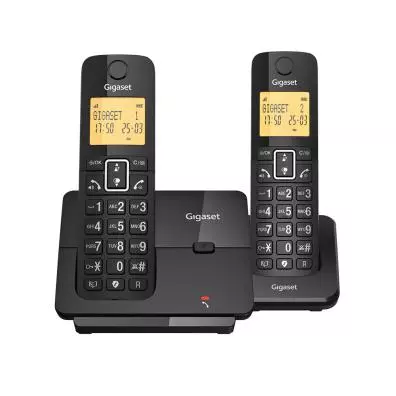 Teléfono inalámbrico Gigaset ESSENTIAL 300 DUO NEGRO