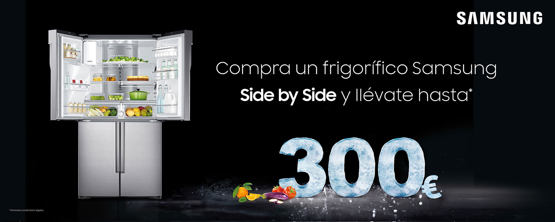 Compra un frigorífico Side by Side Samsung, podrás llevarte  hasta 300€