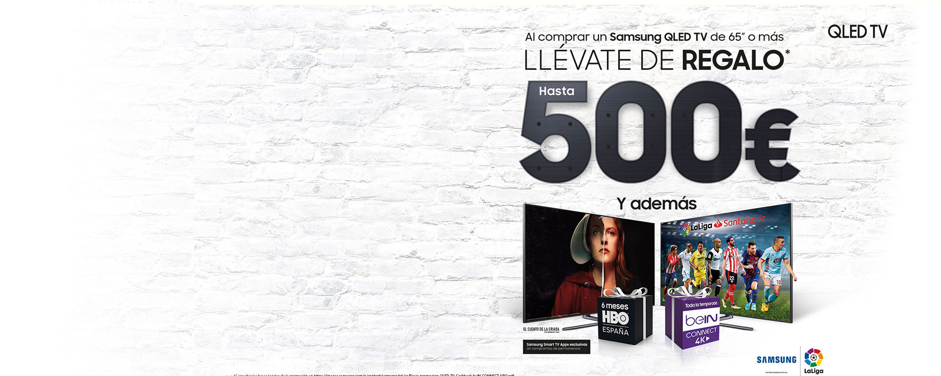 Compra un TV QLED Samsung, podrás llevarte hasta 500€, beIN CONNECT 4K y 6 meses de HBO
