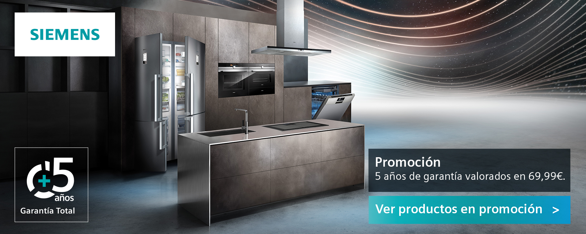 Compra tu electrodoméstico Siemens iQ700 y llévate 5 años Garantía Total