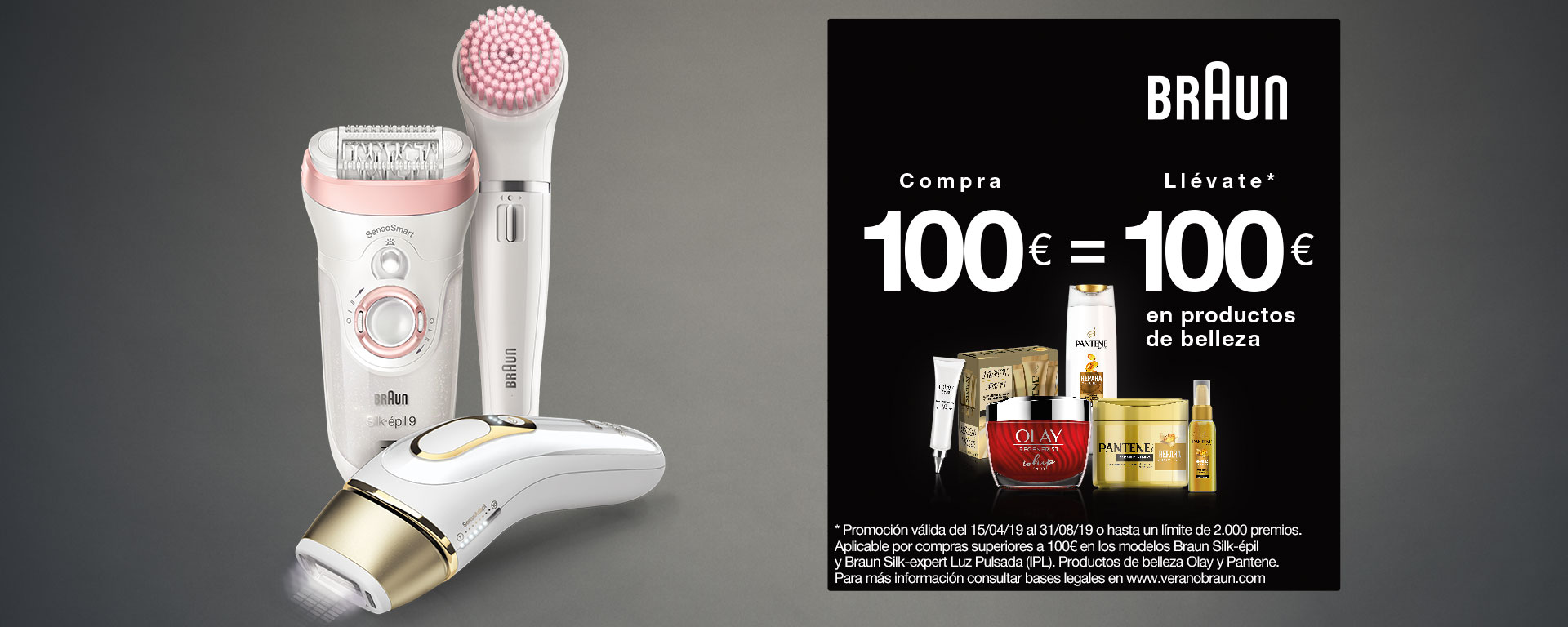 Compra una una depiladora Braun S7, S9 o IPL y llévate un kit de belleza P&G