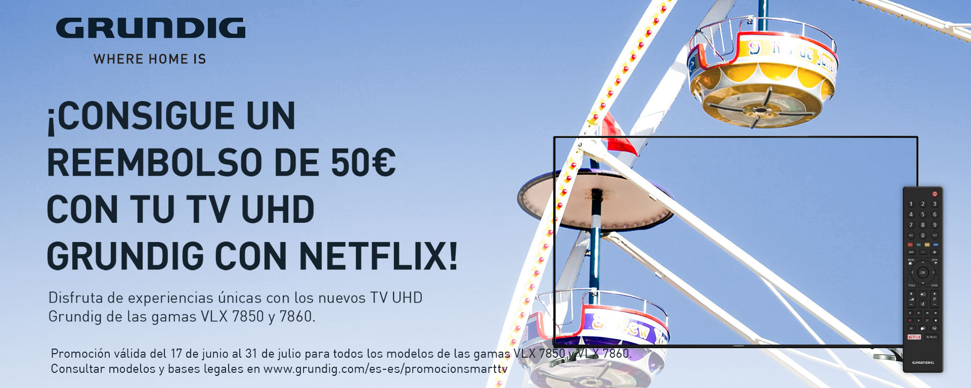 Compra un televisor Smart TV de Grundig y te reembolsamos 50€