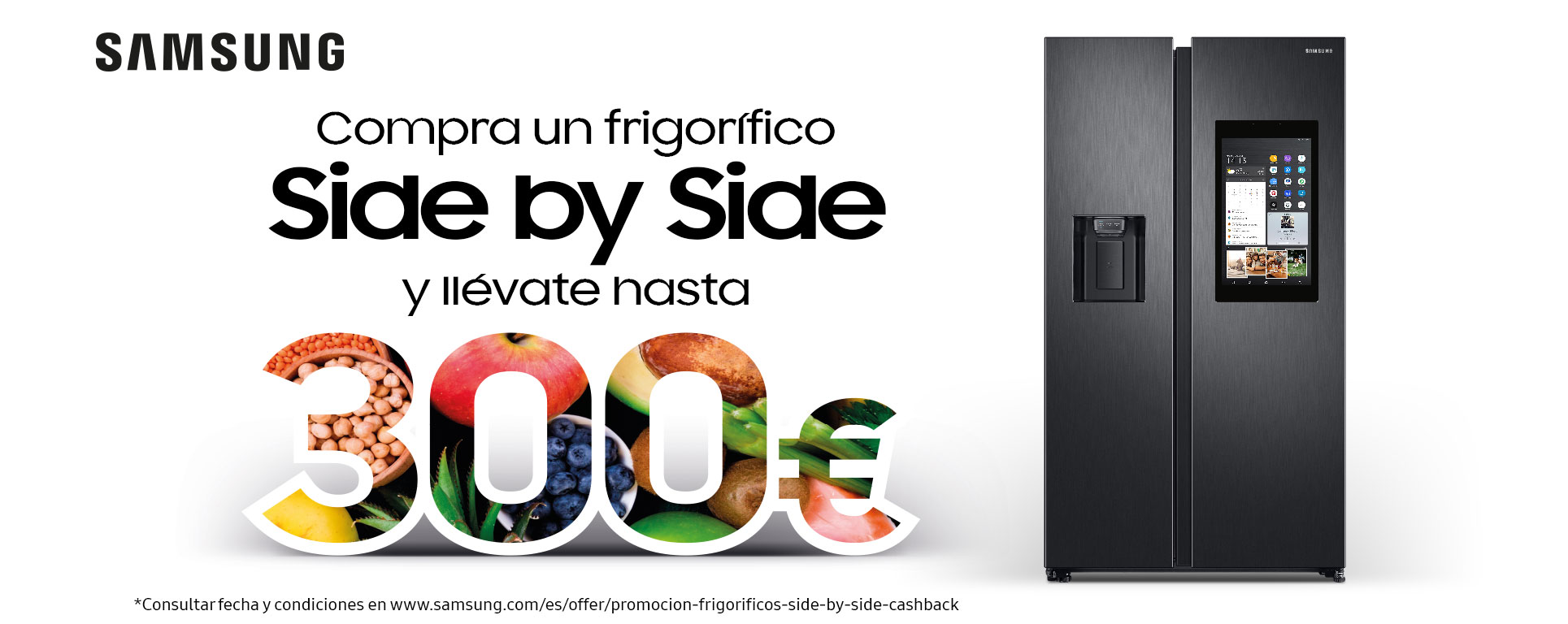 Compra un Frigorífico Side by Side Samsung, podrás llevarte hasta 300€ de regalo