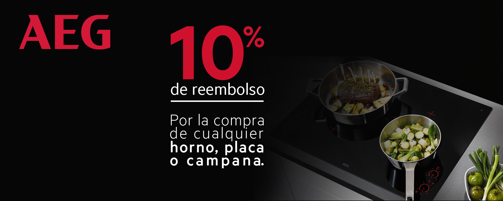 Compra cualquier modelo de la gama encastre de AEG, podrás llevarte un cashback de hasta un 15%