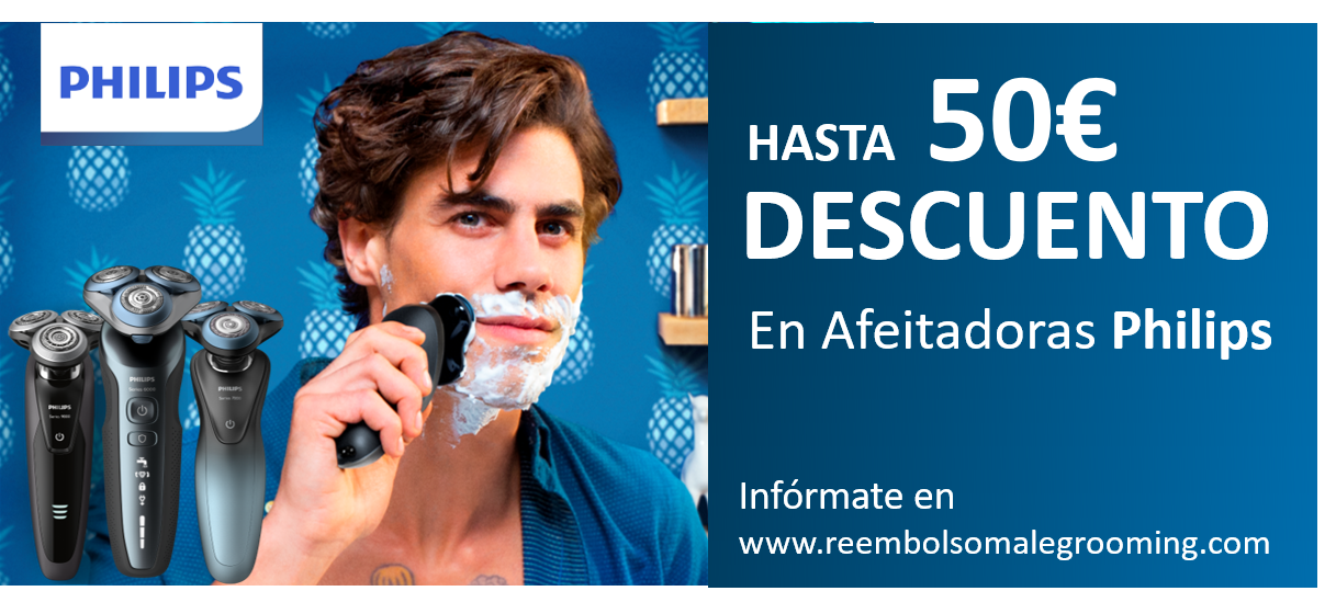 Compra una afeitadora Philips y solicita tu reembolso de hasta 50€