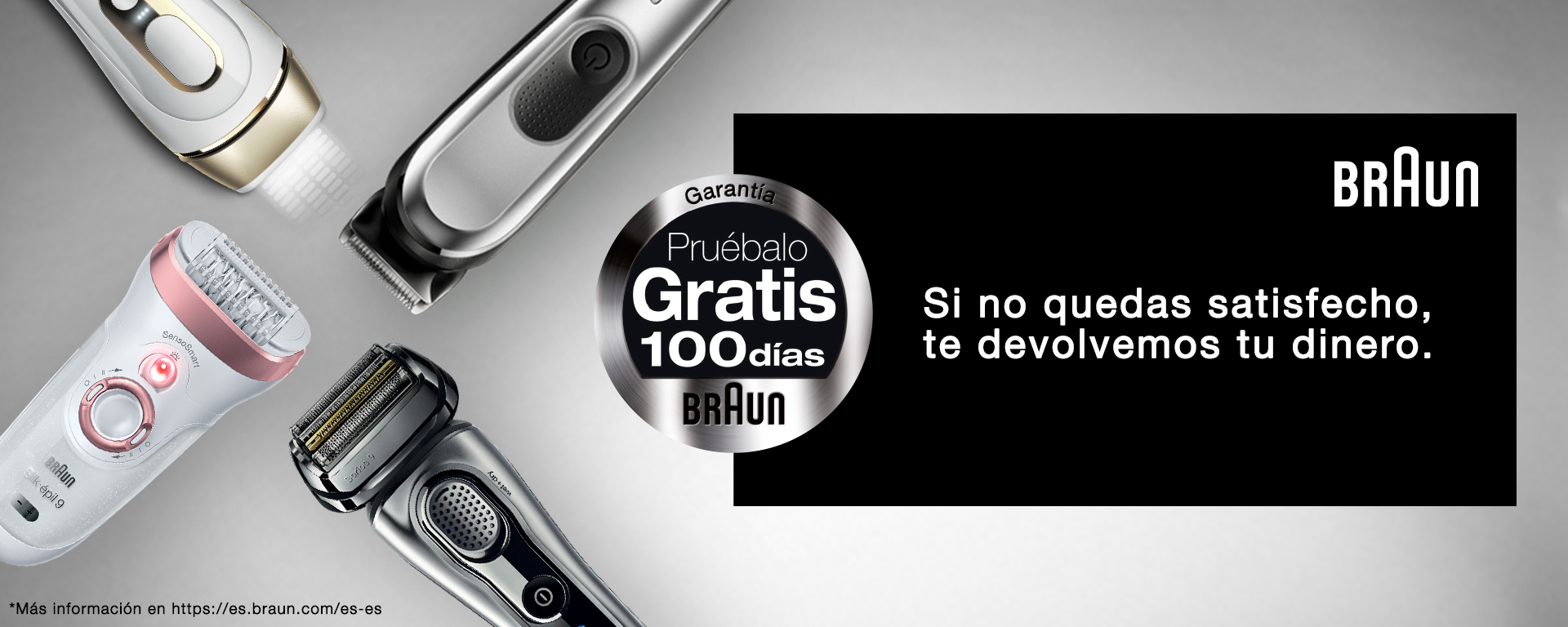 Compra uno de los productos Braun cuidado personal y pruébalo gratis  100 días