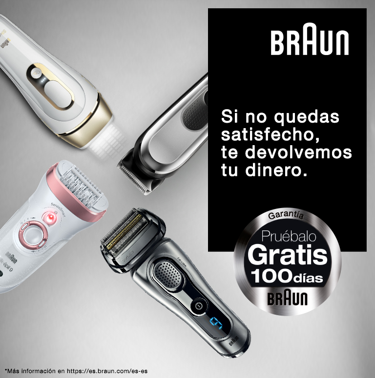 Compra uno de los productos Braun cuidado personal y pruébalo gratis  100 días