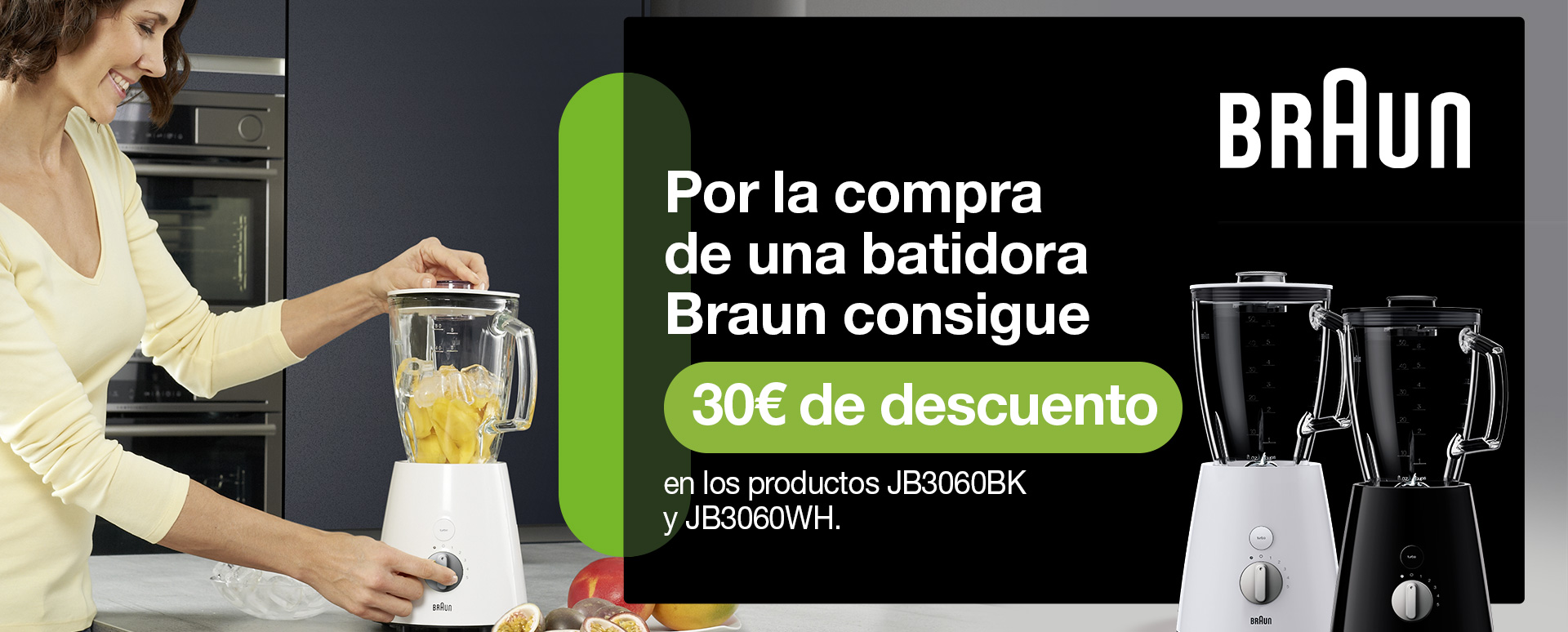 Compra una batidora de vaso Braun y llévate un reembolso de 30 euros