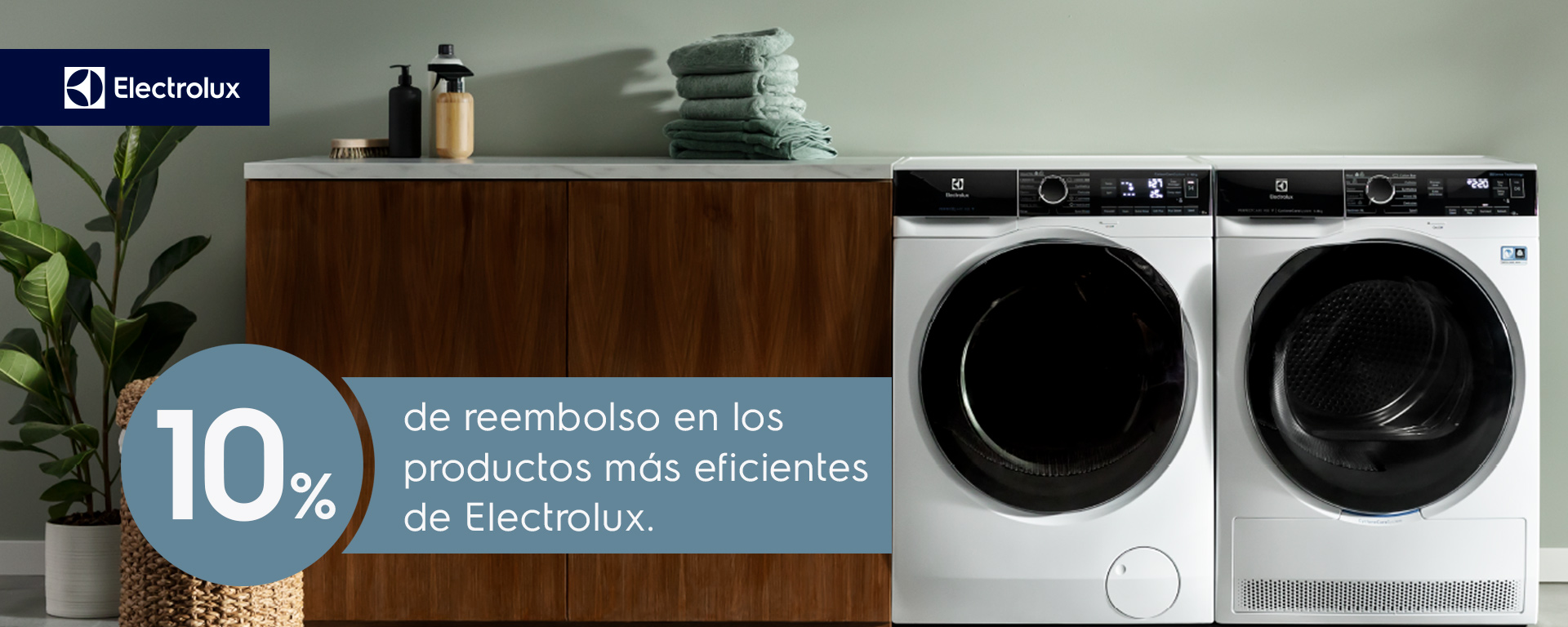 Compra un producto de mayor eficiencia energética de Electrolux  y un reembolso del 10% de tu compra