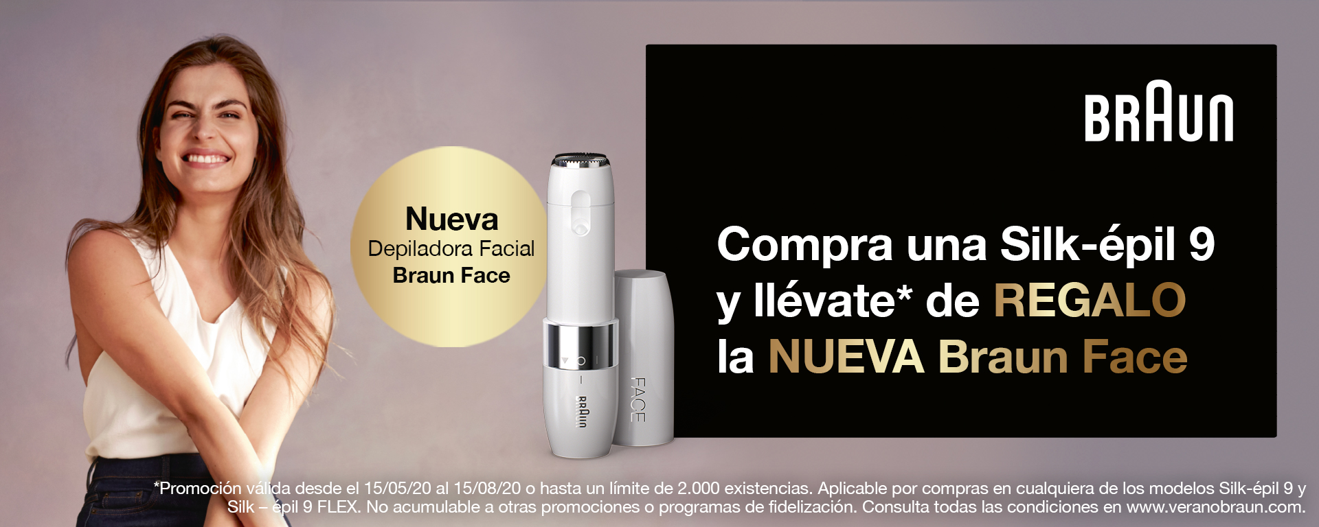Compra tu Silk-épil y consigue una Braun Face gratis