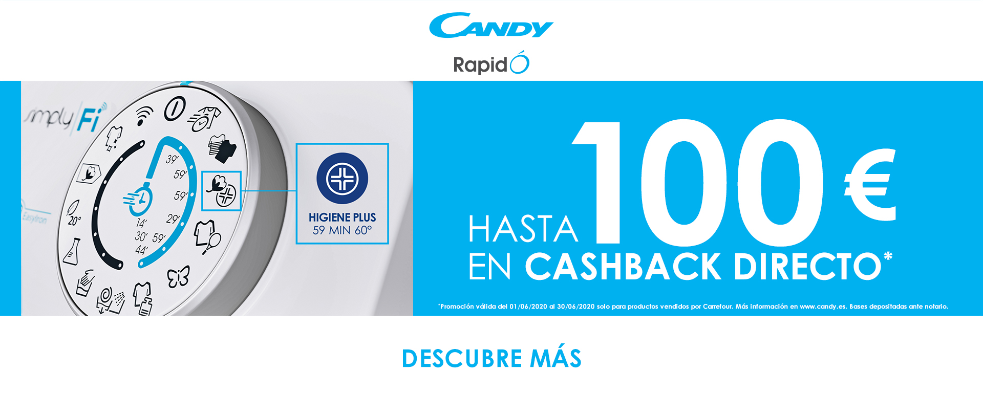Compra tu Lavadora Candy y consigue hasta 100€ de reembolso 