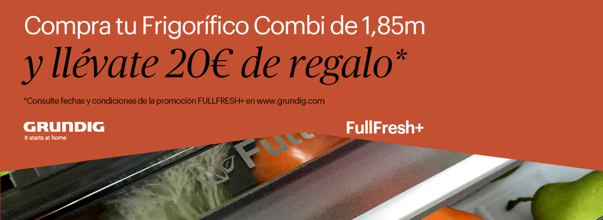 Compra tu Frigorífico Grundig y consigue 20€ de reembolso 