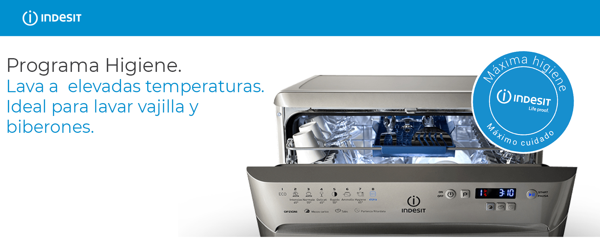 Compra tu producto Indesit y consigue la Máxima Higiene