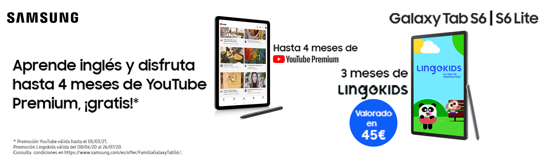 Compra tu Tablet Samsung Galaxy Tab S6 y consigue 3 meses gratis en Lingokids
