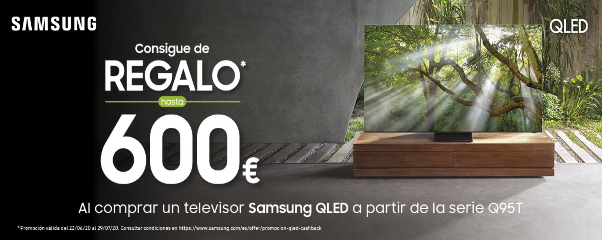 Compra tu Televisor QLED Samsung y consigue hasta 600€ de regalo