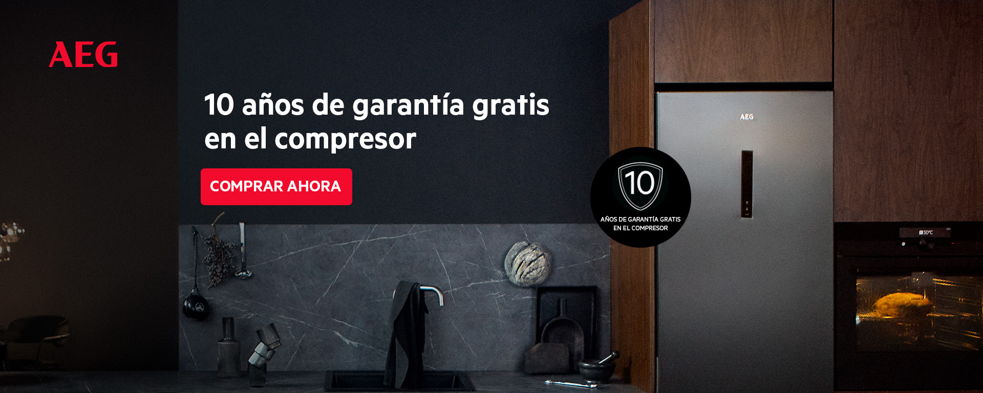 Compra tu Frigorífico Combi, Frigorífico 1 puerta, Congelador Vertical, Frigoríficos Side By side y Congeladores Horizontales AEG y consigue 10 años de garantía